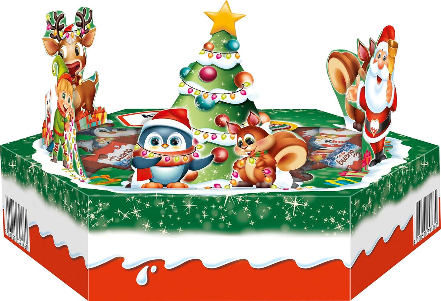 Kinder Mix Kerstbord - heerlijke chocoladespecialiteiten uit het Kinder assortiment - 143g