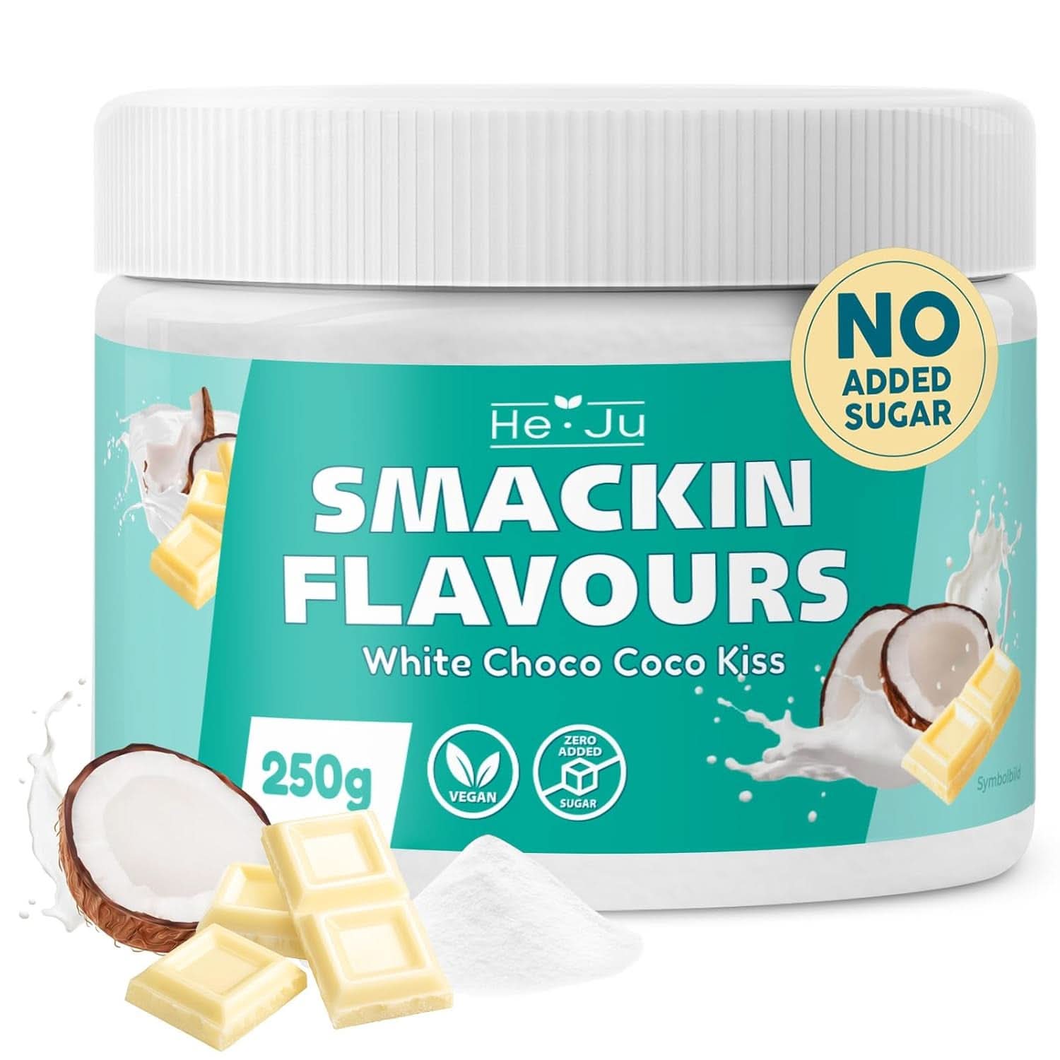 He-Ju, Poeder met witte chocolade en kokossmaak, 250 gram Aromas Naty Shop