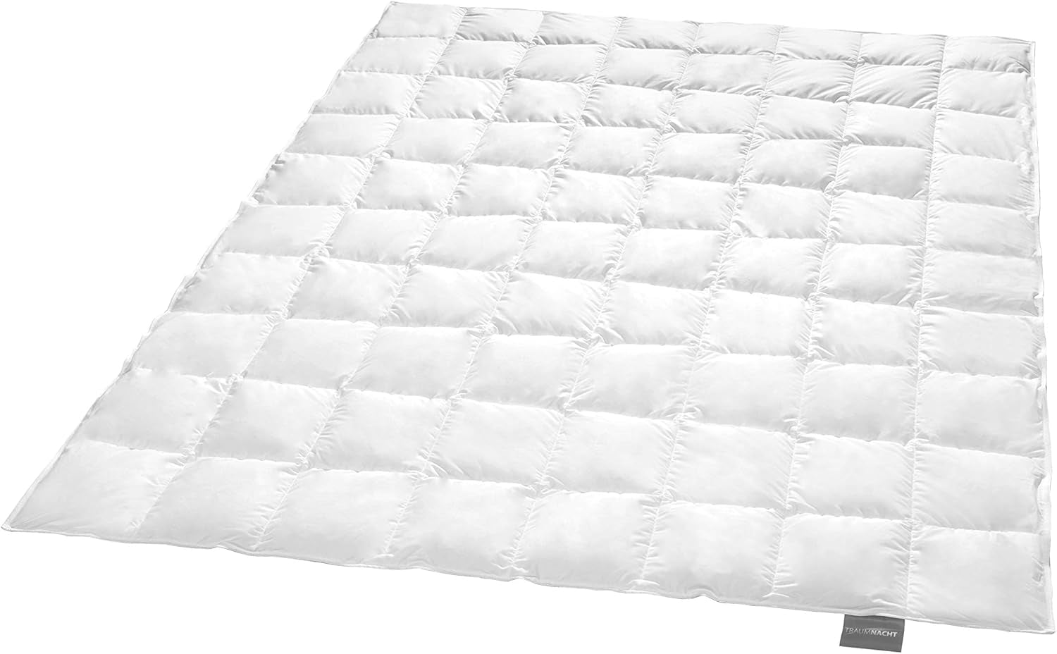 Traumnacht Basic Licht donzen dekbed met nieuw wit dons (60%) en veren (40%), DIN EN 12934, 135 X 200 Cm, Down Pass en Oeko-Tex gecertificeerd, geproduceerd volgens de Duitse kwaliteitsnorm Dekbedden en dekbedden Naty Shop 90 procent dons / 10 procent veren Lichte zomerdeken 155 X 220