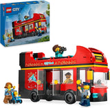 LEGO City dubbeldekkerbus, dubbeldekker speelgoedbus, voertuigset voor meisjes en jongens vanaf 7 jaar, bevat 5 figuren, waaronder een baby in een kinderwagen 60407 Bouwsets Besuche den LEGO-Store Standaard titel