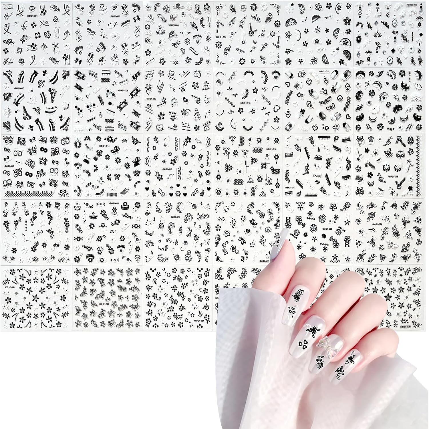3D Nagelsticker Aurora 30 Blatt Gold Nail Art Sticker Selbstklebend Nagelaufkleber Holografisches Stern Herz Decoratie Nageldesign Zubehör