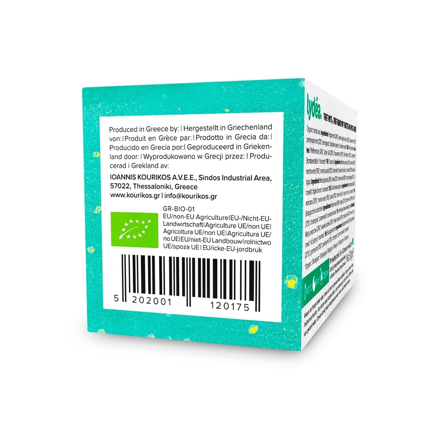 Lydea Three Mints+ biologische kruidenthee met drie soorten munt, appel en kruiden, 60 piramides, 3 stuks [3 x 20 piramides]