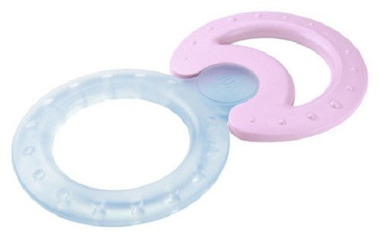 NUK Classic and Cool 2-delige koelbijtringenset voor massage en koeling 1 set BPA-vrij diverse kleuren