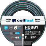 CELLFAST tuinslang 6-laags waterslang dubbel gevlochten stof irrigatieslang UV-bestendig anti-algen flexibele slang 32 bar 1 inch 25 meter hobby