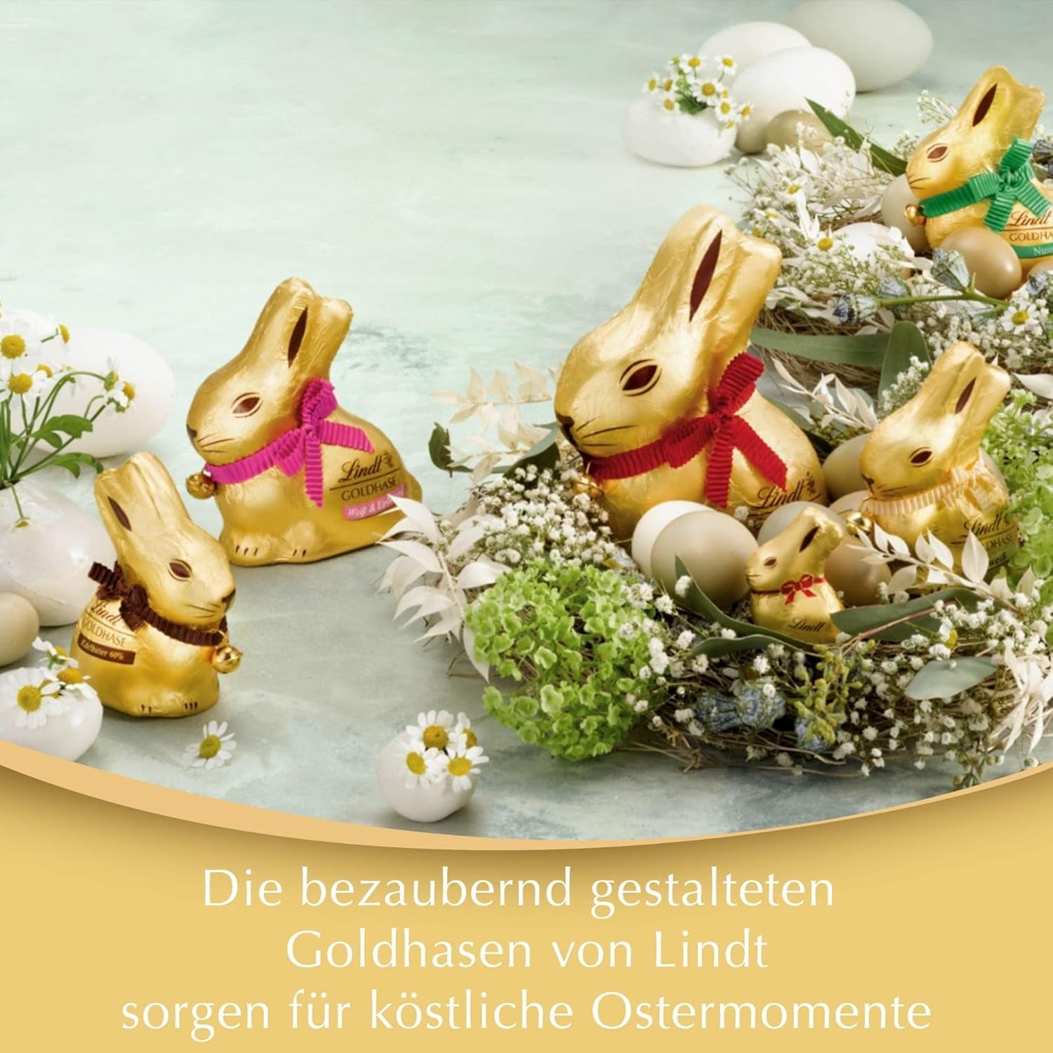 Lindt Chocolade Gold Bunny Caramel & Zout | 100g | Gezouten Karamel Melkchocolade voor Pasen | Paaschocolade | Geschenk van chocolade | Chocoladekonijntje | Paashaas