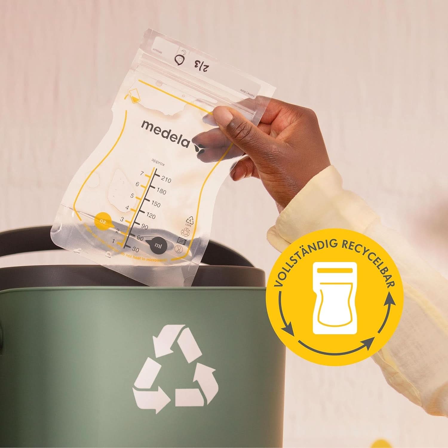 Medela Easy Pour Muttermilchbeutel Zum Einfachen Ausgießen, 100 Stück, 210 Ml, Auslaufsichere Einweg-Muttermilchbeutel Mit Überlaufschutz, Stillhelfer Accessoires Babyvoeding en borstvoeding Naty Shop