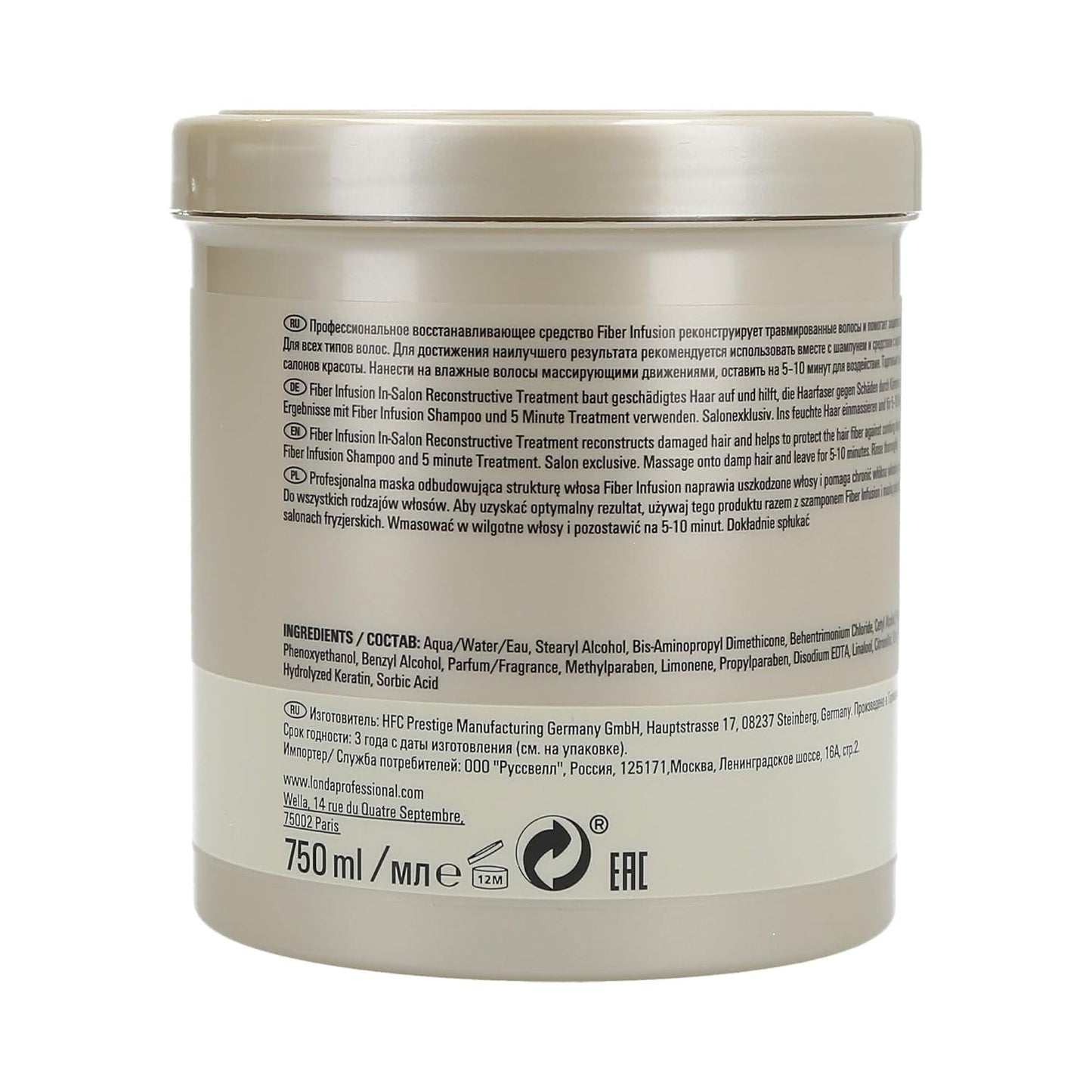 Vezelinfusiemasker, geurloos, 750 ml Naty Shop haarmasker