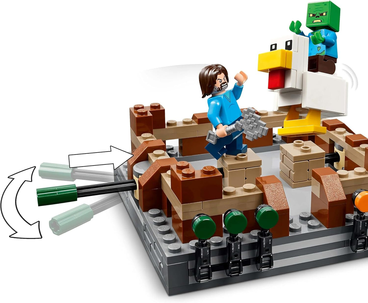 LEGO Minecraft Boslandhuis met boksring - Gamerset met Zombies en Oberborst - Interactief bouwspeelgoed met uitrusting en rails - Cadeau voor jongens en meisjes vanaf 10 jaar - 21272 Bouwsets Besuche in LEGO-Store