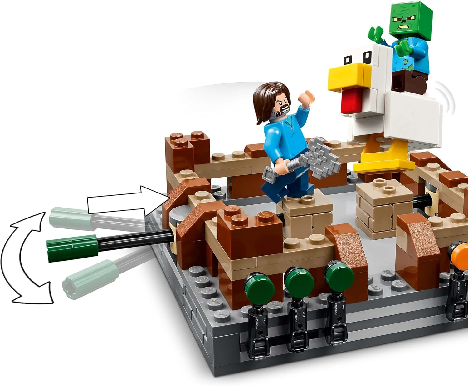 LEGO Minecraft Boslandhuis met boksring - Gamerset met Zombies en Oberborst - Interactief bouwspeelgoed met uitrusting en rails - Cadeau voor jongens en meisjes vanaf 10 jaar - 21272 Bouwsets Besuche in LEGO-Store
