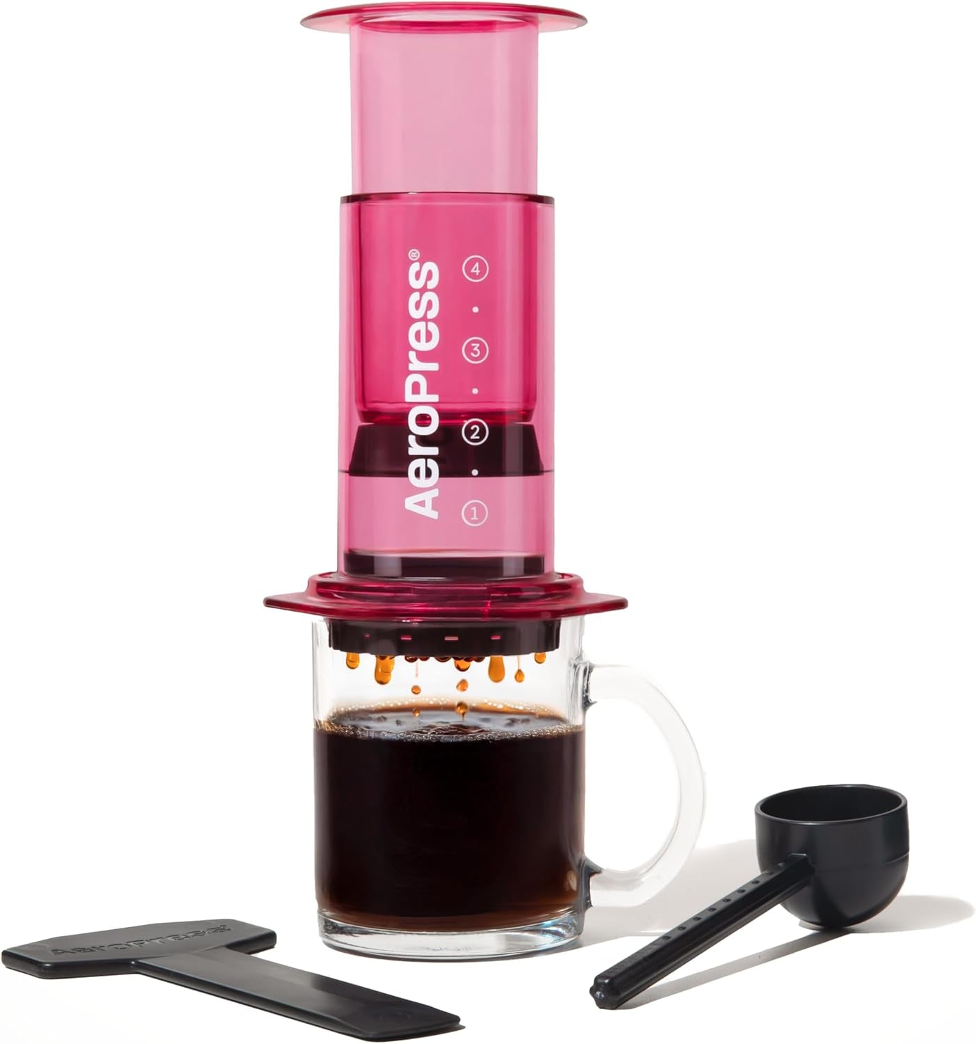 AeroPress origineel koffie- en espressoapparaat, draagbaar barista-koffiezetapparaat met kamer, plunjer en filters, snelkoffie- en espressoapparaat