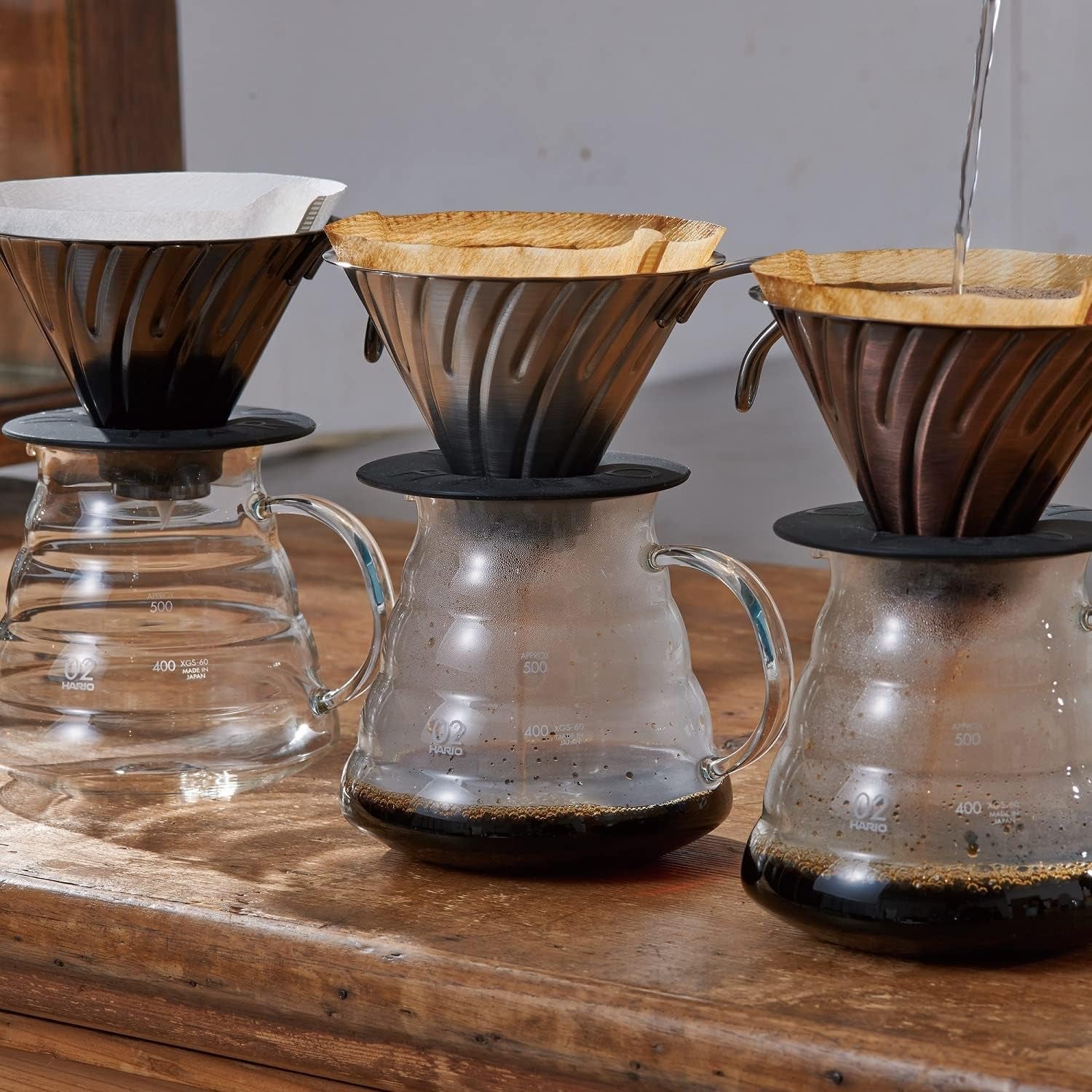 Metalen koffiedruppelaar V60