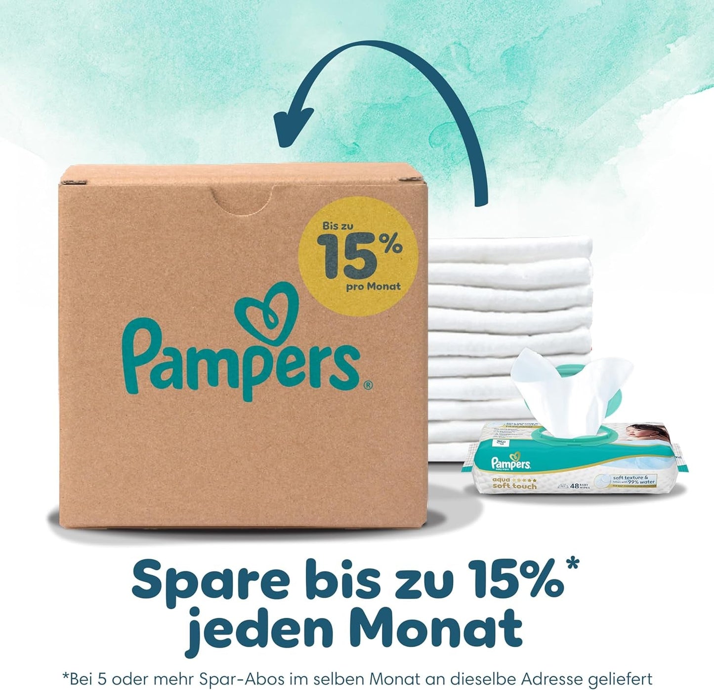 Pampers Harmony Luiers Maat 4, 174 Luiers, 9kg-14kg, Zachte huidbescherming met 100% Pampers Protection