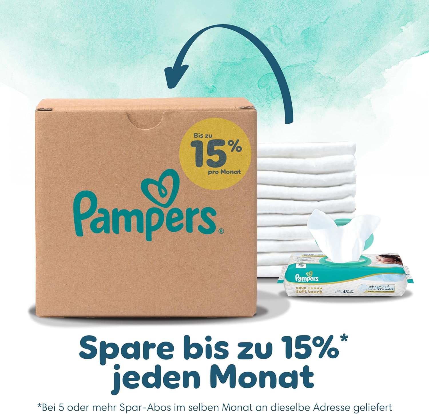 Pampers Harmony Luiers Maat 4, 174 Luiers, 9kg-14kg, Zachte huidbescherming met 100% Pampers Protection