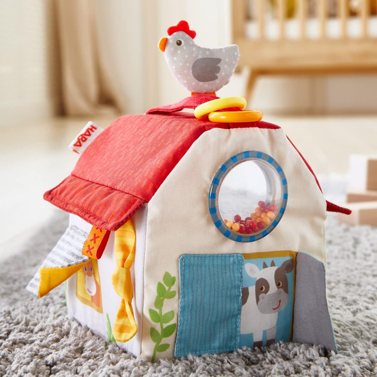 HABA 306383 - Speelkubusboerderij, multifunctioneel speelgoed vanaf 6 maanden Babyspeelgoed Naty Shop