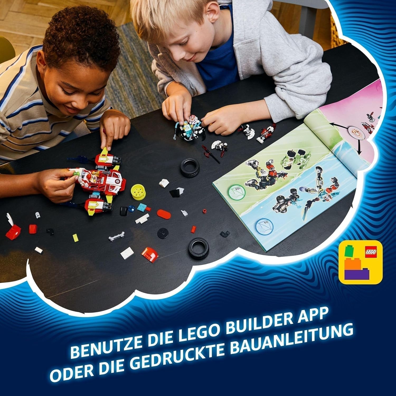 LEGO Dreamzzz Cooper's Tiger Mecha en Zero'S Hot Rod Auto, speelgoedauto voor kinderen, cadeau voor 9-jarige jongens en meisjes, 2-in-1 speelset met mecha en minifiguren 71497 Bouwsets Besuche den LEGO-Store