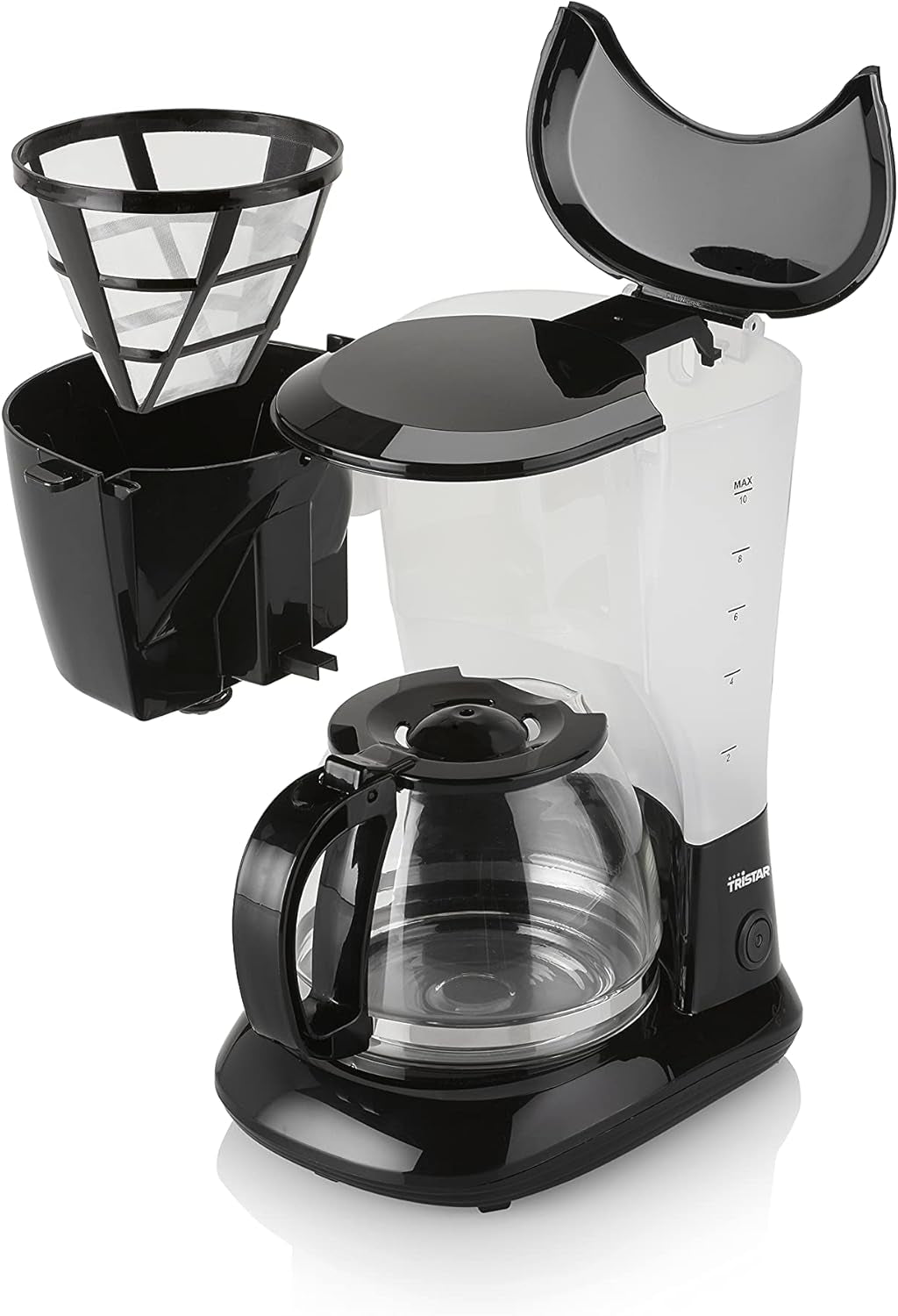 Tristar 1,25L koffiezetapparaat - voor 10-12 kopjes, ook geschikt voor kamperen, CM-1245, zwart