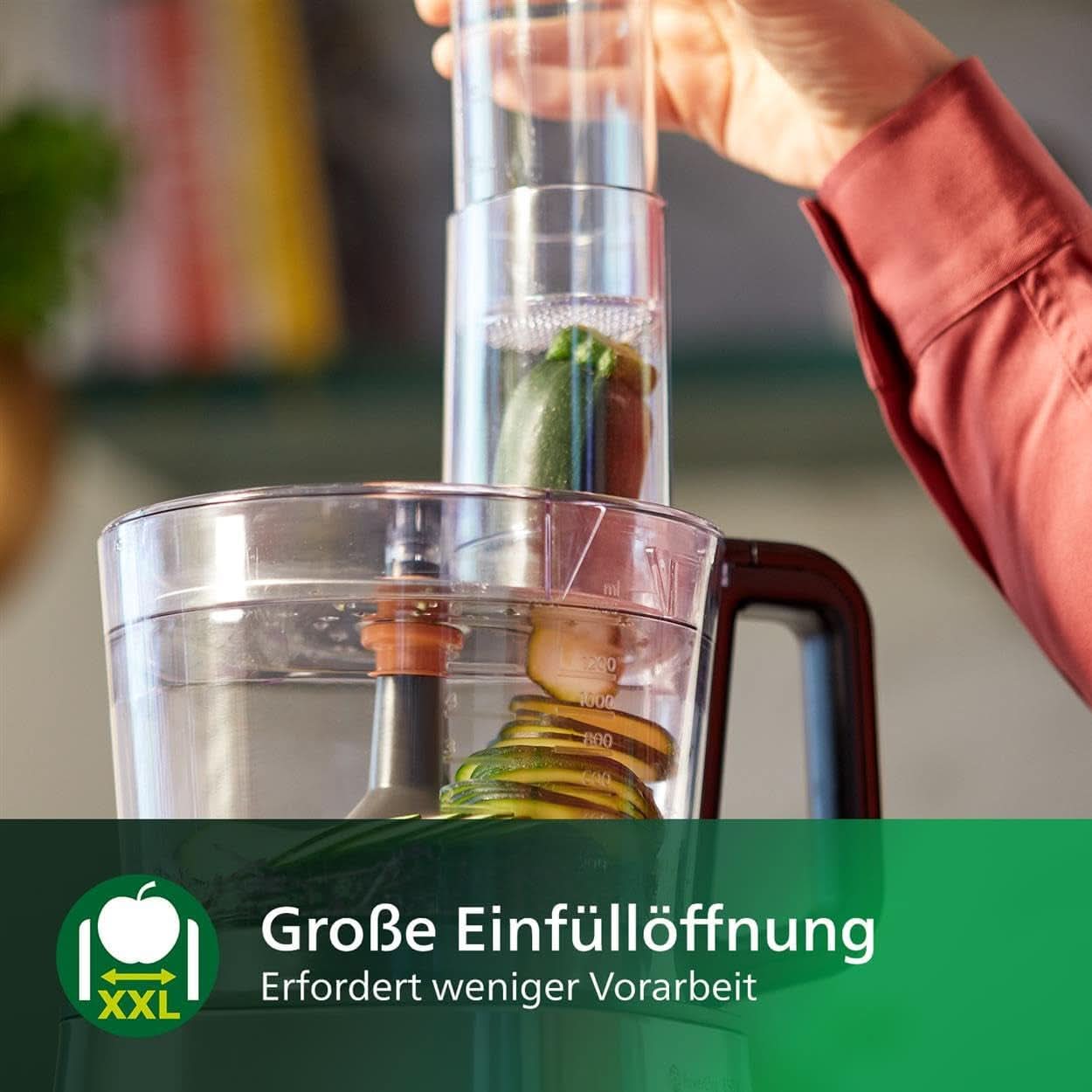 Philips Kompakte Küchenmaschine – 850W, 31 functies, 2,1-liter-koelkast, Powerchop, Edelstahlklinge (HR7530/10) Keuken Naty Shop