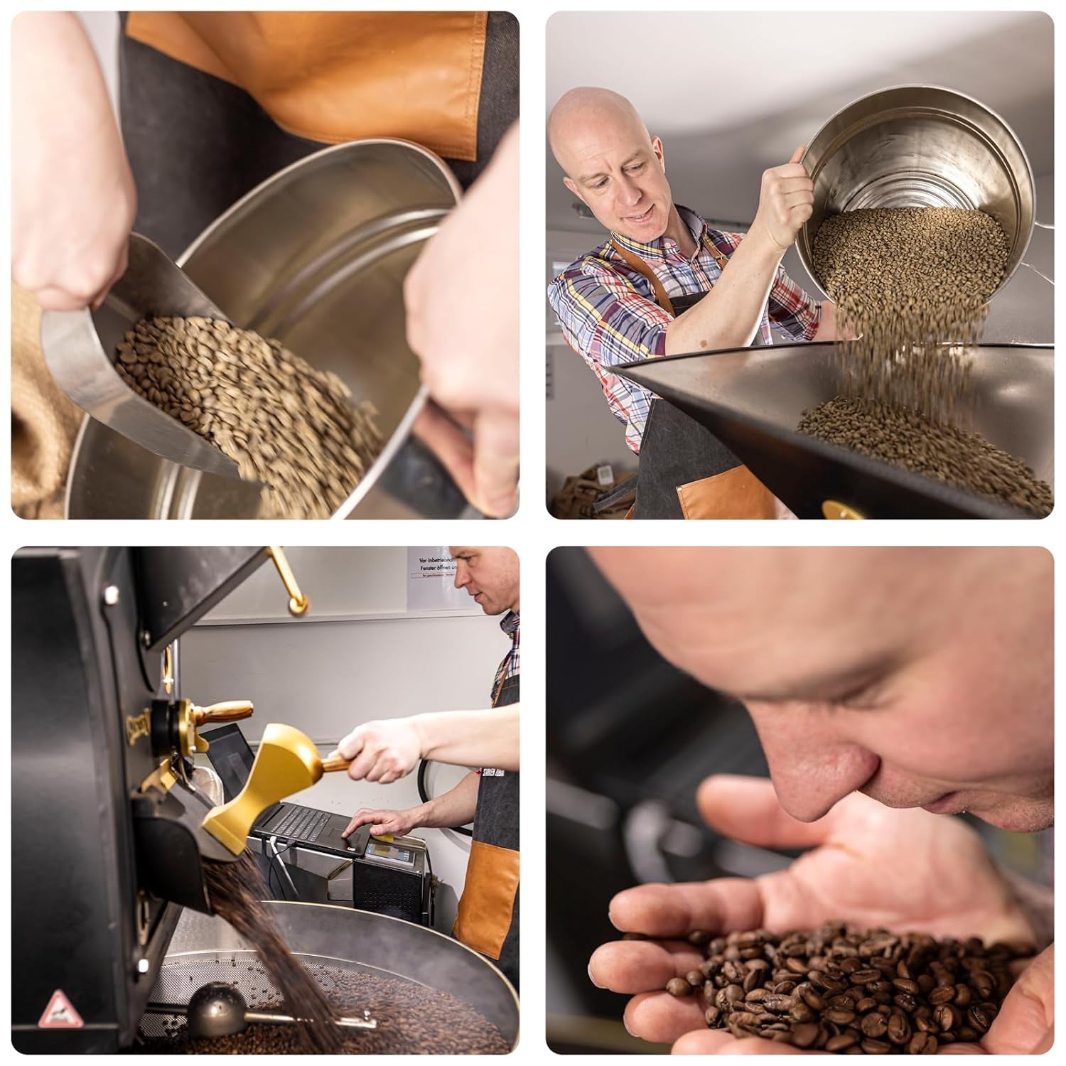 STARKER TOBAK Monsooned Malabar-koffie, hele bonen, handgebrand - medium gebrand, India, 100% Arabica, geschikt voor filterkoffie, Franse pers, volautomatische koffiezetapparaten, zacht voor de maag - extra lage zuurgraad