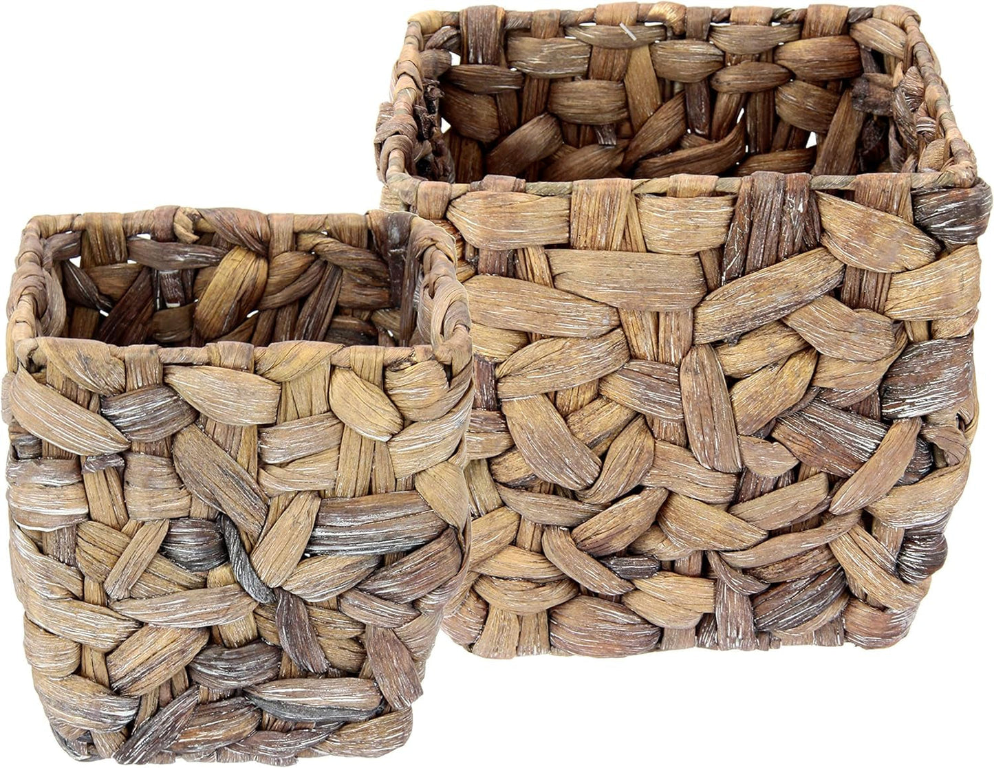 Waterhyacint plantenbakset, bloempot, container, bloempot, bloempot, plantenmand, plantenbak, kom, decoratieve bloempot, geweven decoratieve bloempot, plantenbak, vaas, mand, bloempot voor kunstbloemen en planten