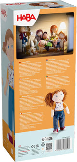 HABA Malou pop - 30 cm hoge zachte pop om te spelen en te knuffelen - Zachte en wasbare materialen - Ideaal alternatief voor pluche poppen - Geschikt voor kinderen vanaf 1,5 jaar - 2010818001