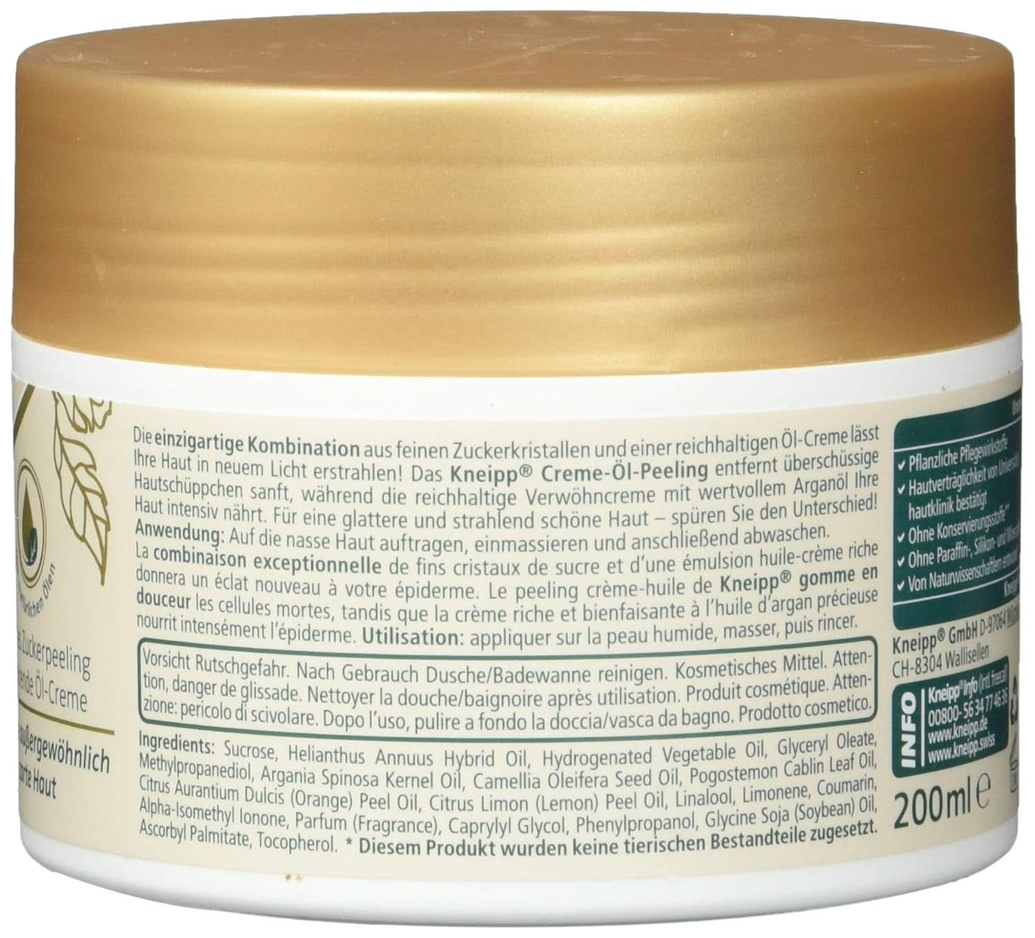 Kneipp Verwencrème-oliescrub, 200 ml Cosmetica en schoonheid Naty Shop
