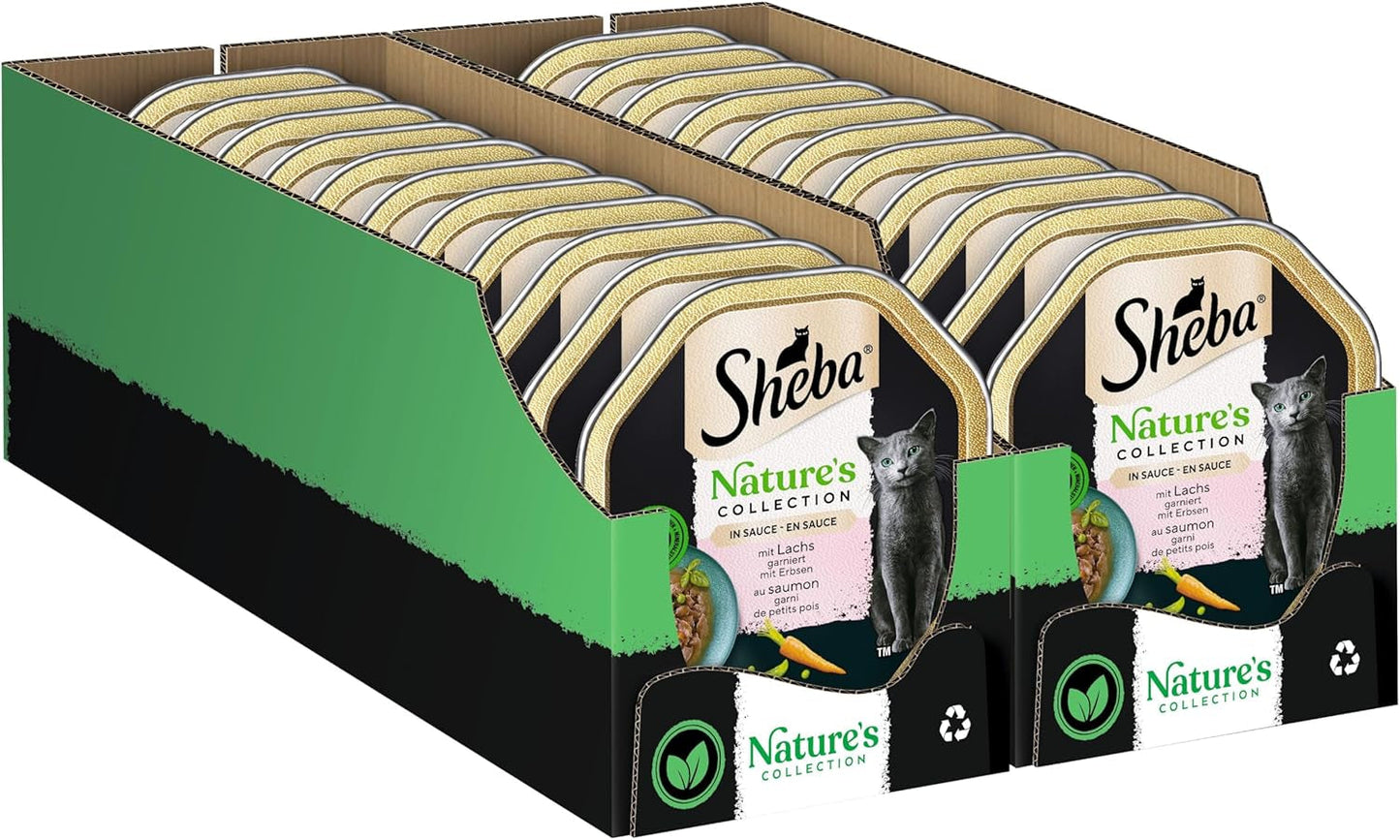 SHEBA Natvoer voor katten, Nature's Collection in zalmsaus, 2 x 11 x 85 g