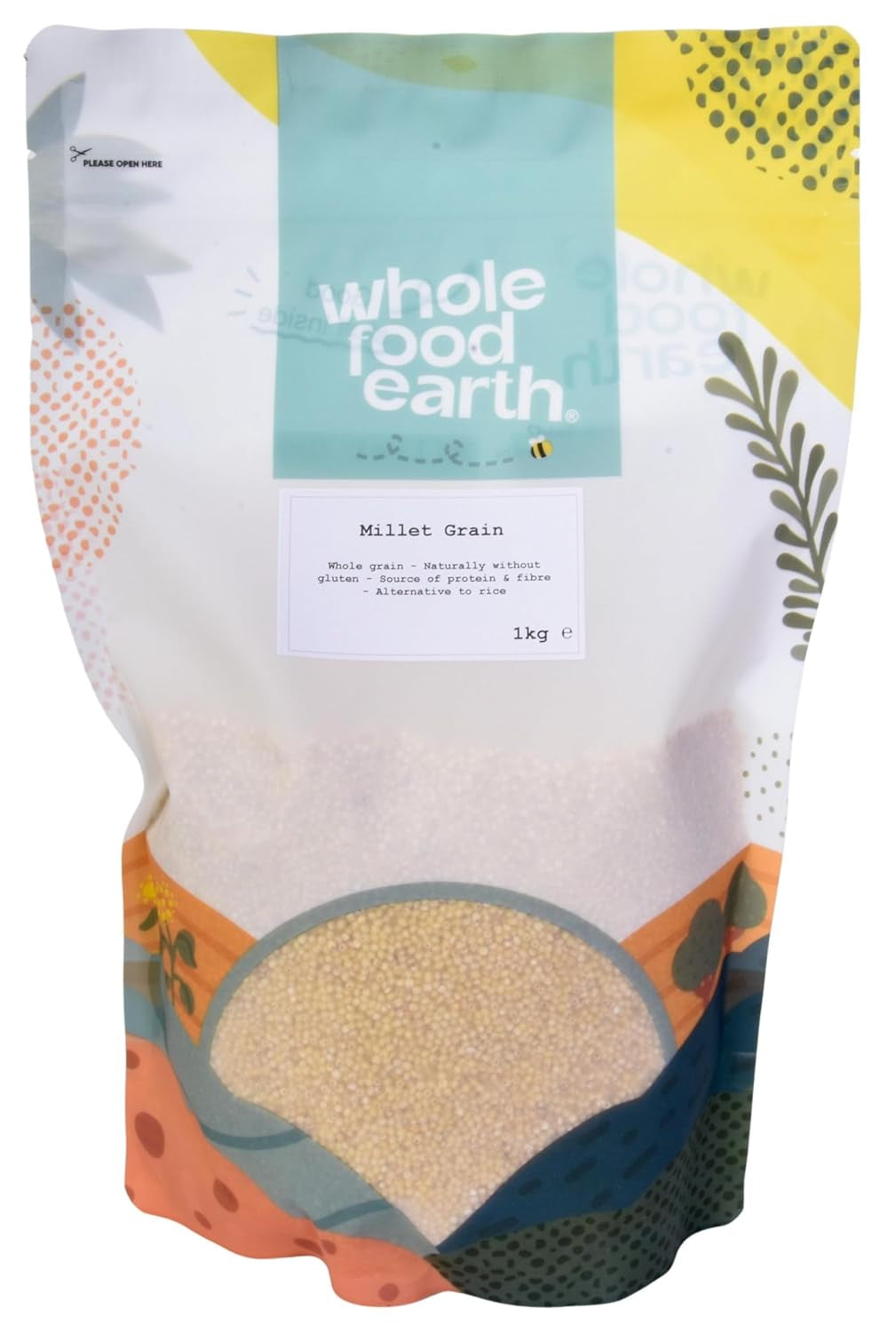 Aarde volkoren gierst - non-GMO - natuurlijk - vegan - zuivelvrij - geen toegevoegde suikers - 1 kg