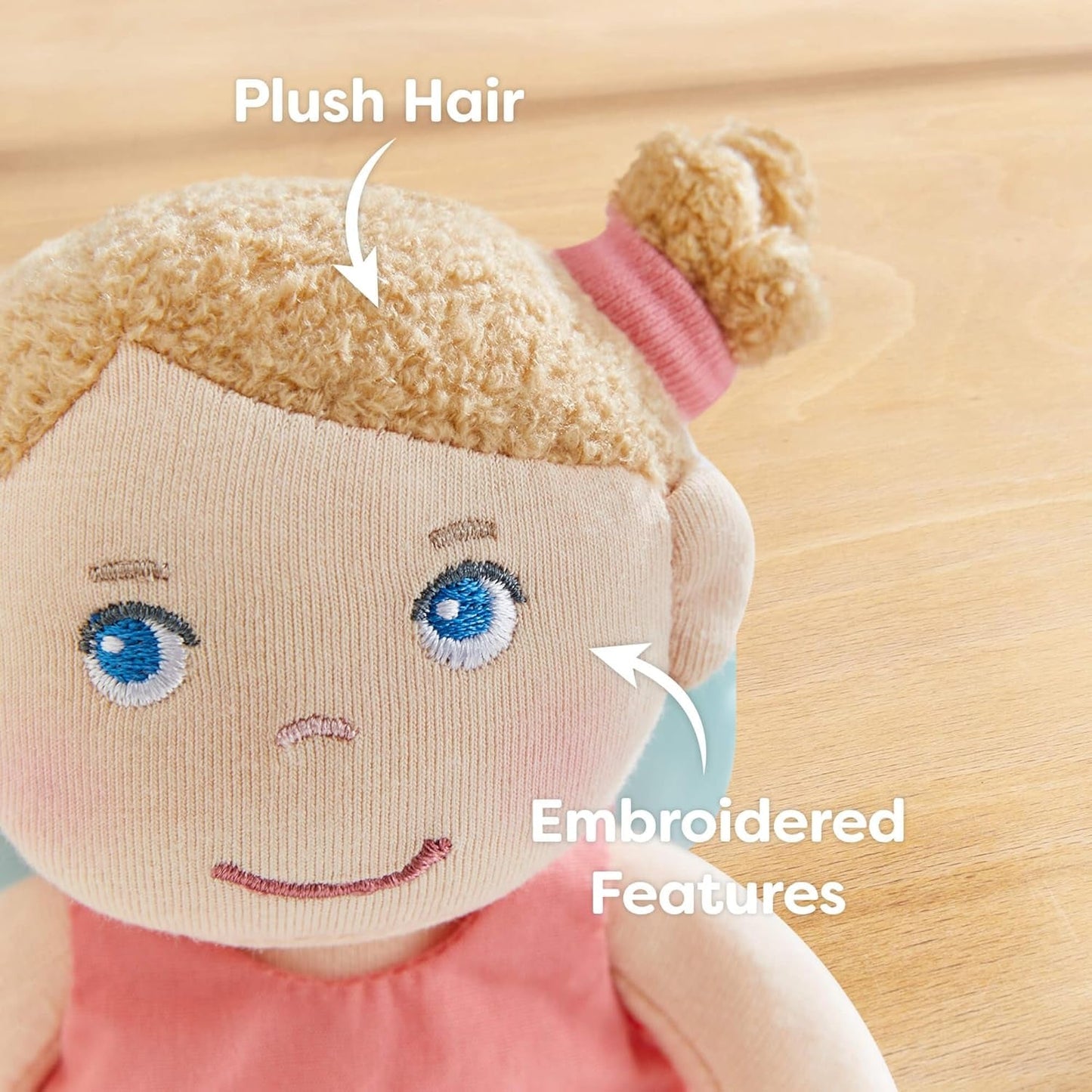 HABA Beschermengel Lore - Pluizige textielpop (15 cm), perfect welkomstcadeau voor baby's en peuters - Wasbaar op 30 °C - 2011870001