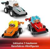 LEGO DUPLO Town F1 Teamraceauto's met racers, bouwspeelgoed voor het hele gezin, fantasierijke speelervaring, verjaardagscadeau voor peuters, jongens en meisjes vanaf 2 jaar 10445 Bouwsets Besuche den LEGO-Store