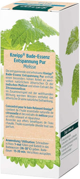 Kneipp Bade, badolie met natuurlijke essentiële olie van Indiase melissa en citroenmelisse-extract, 100 ml Naty Shop