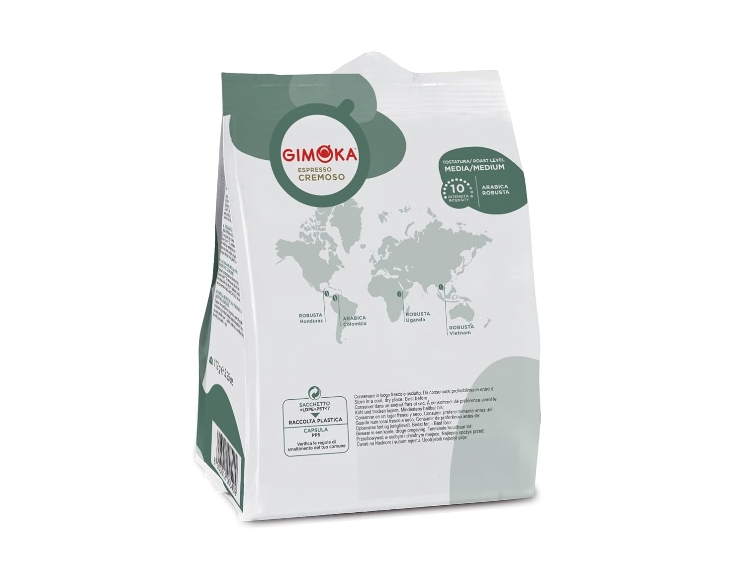 Gimoka - Compatibel voor Nescafè - Dolce Gusto - 64 Kapsel - Romige Smaak - Intensität 10 - Made In Italy - 4 Packungen Zu 16 Kapseln