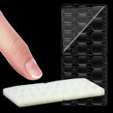 15 vellen / 450 stuks zelfklevende nagelpads, 15 maten transparante nagelzelfklevende pads, dubbelzijdige geleigel, nagelsticker, druk op nagels, zelfklevende pads voor doe-het-zelf-manicure-decoratie-accessoires