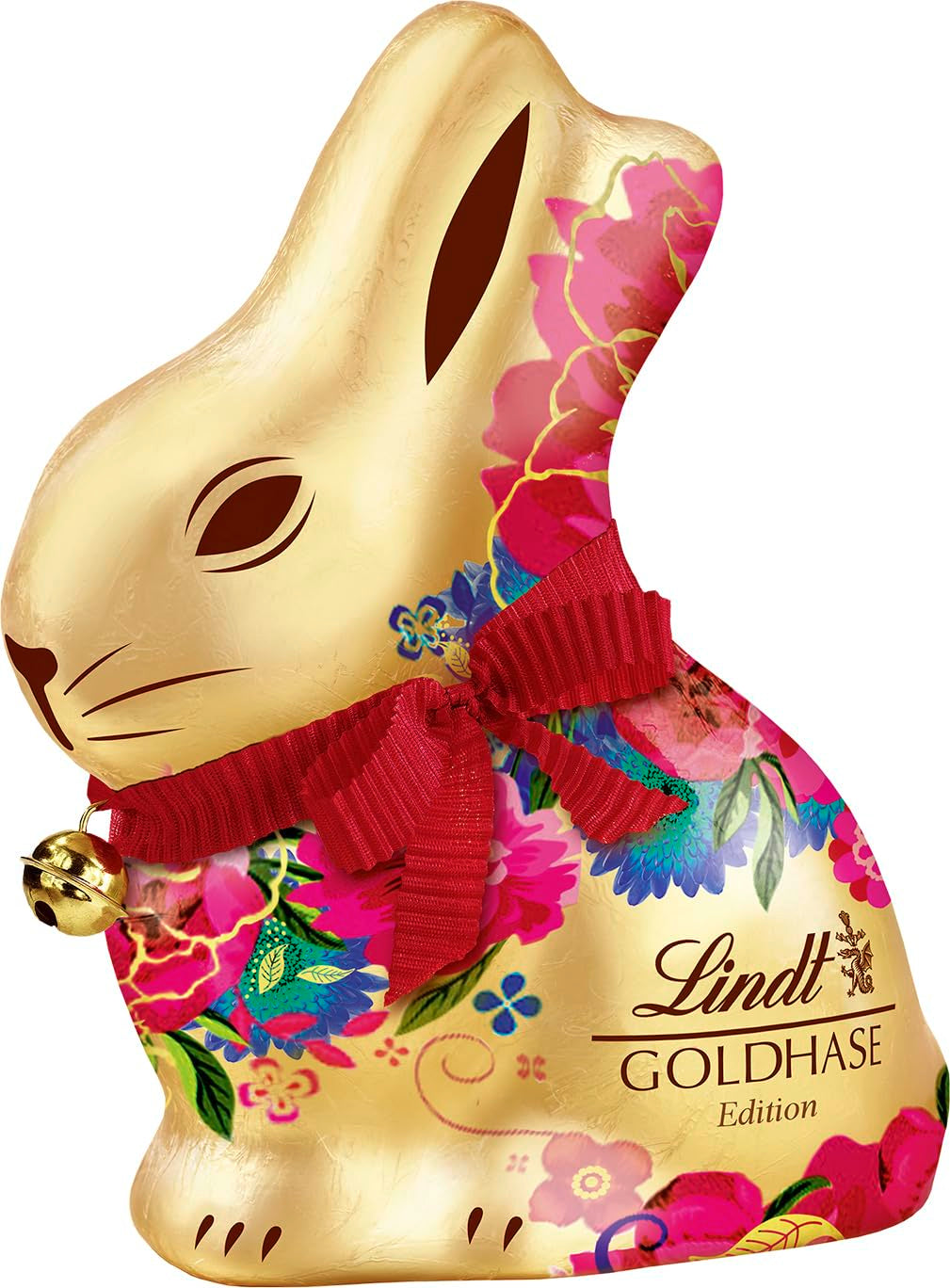 Lindt Gold Bunny Flower Edition - Pasen Premium melkchocolade, 4 stuks (4 x 200 g)