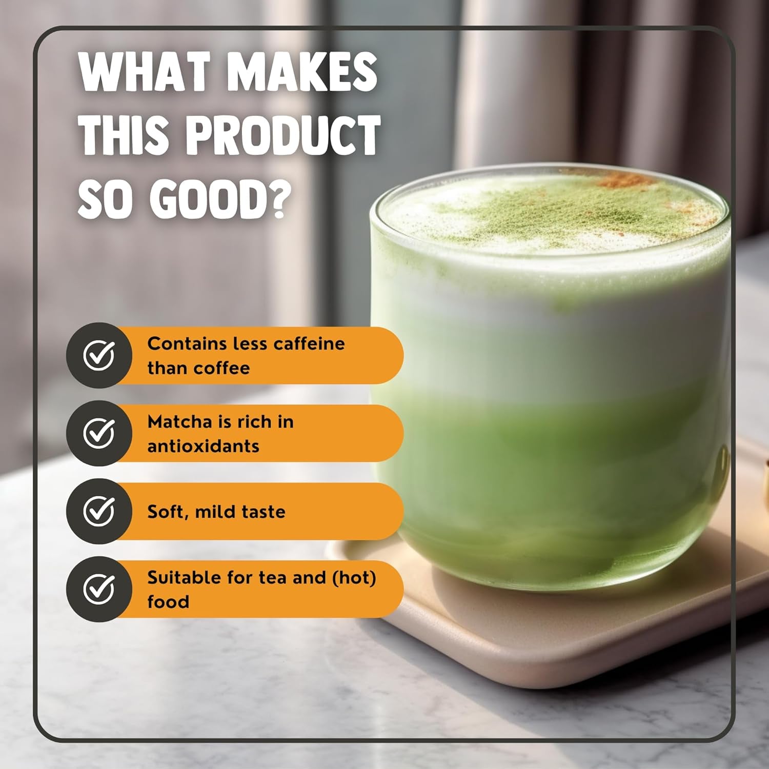 Cupplement Matcha 90 gram biologisch - Hoogste kwaliteit groene thee in poedervorm - Geen bamboe garde en draad - Culunair - Beginnersset - Latte - Garde - Japan - Poeder - Thee - Draad - Zak - Smoothie