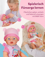 BABY Born Emma - babypop 43 cm - 10 functies inclusief accessoires en matras - Werkt volledig zonder batterijen - Geschikt voor kinderen vanaf 3 jaar