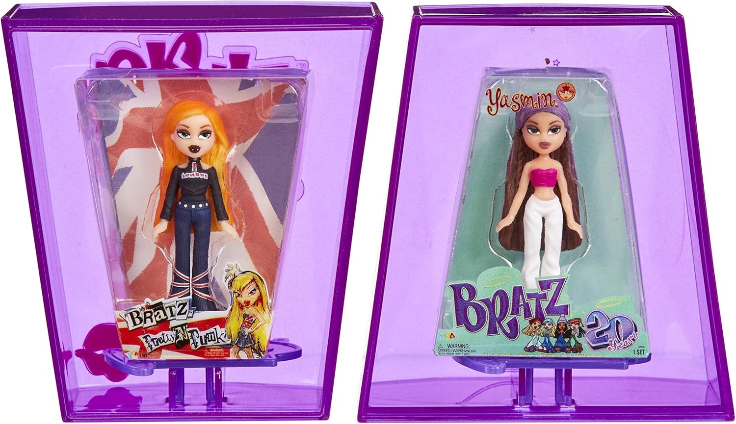 Bratz Miniverse MGA's Y2K Nostalgia Flashback Minis Limited Edition poppen - SURPRISE PACK - 2 Bratz Mini-poppen en vitrine - Geweldig cadeau voor kinderen en verzamelaars 6+