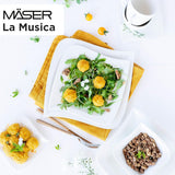 Verso de Mäser, La Musica-serie, 18-delig koffieservies, 6-persoons porseleinen serviesset, 921172, wit