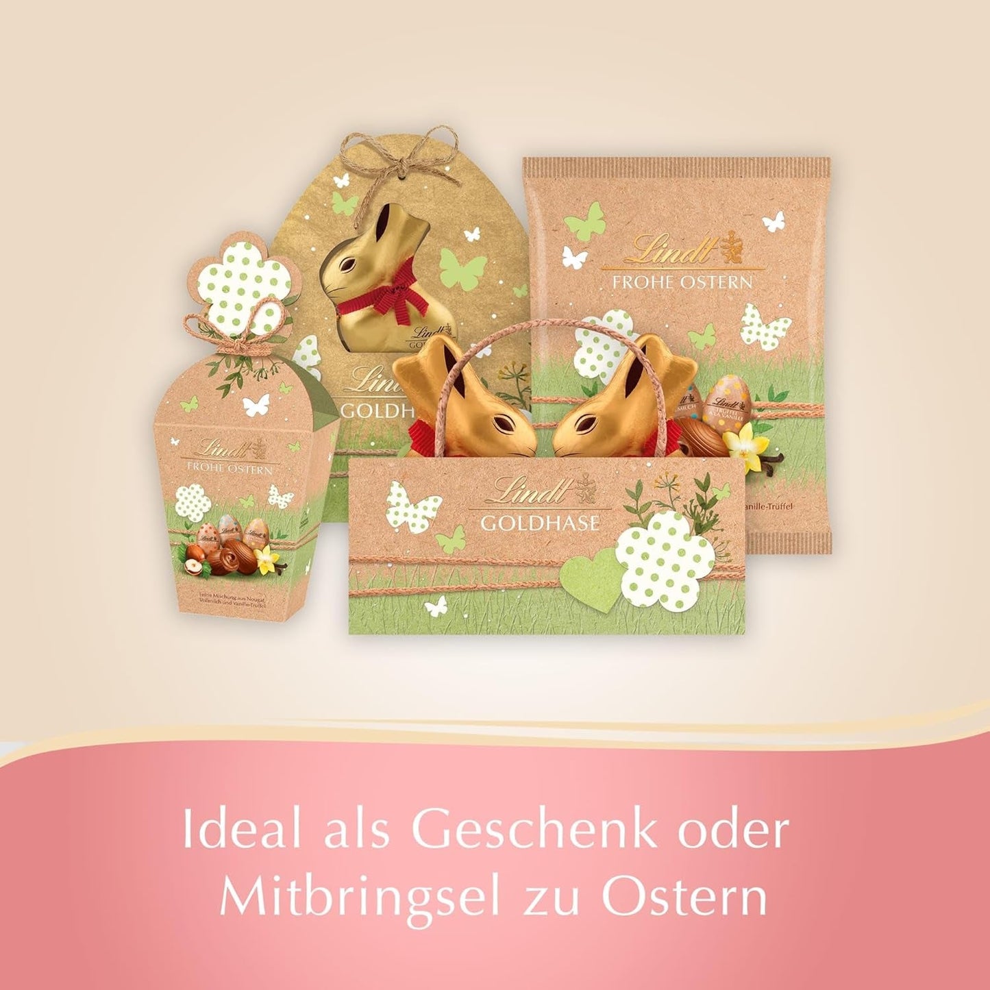 Lindt-chocolade | Mini Eieren Natuur Editie | 170g | Fijne mix van mini-eitjes met nougat, melkchocolade en vanilletruffels | Paaschocolade | Paaschocolade perfect om te delen en te genieten