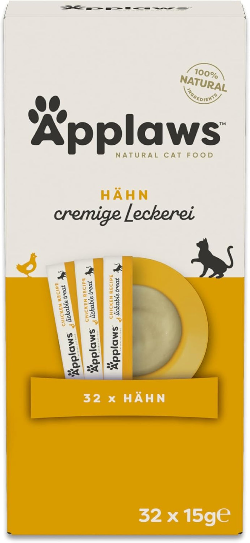 Applaws Romige Kip Graanvrije Snack voor Katten & Kittens 32 Zakjes x 15g