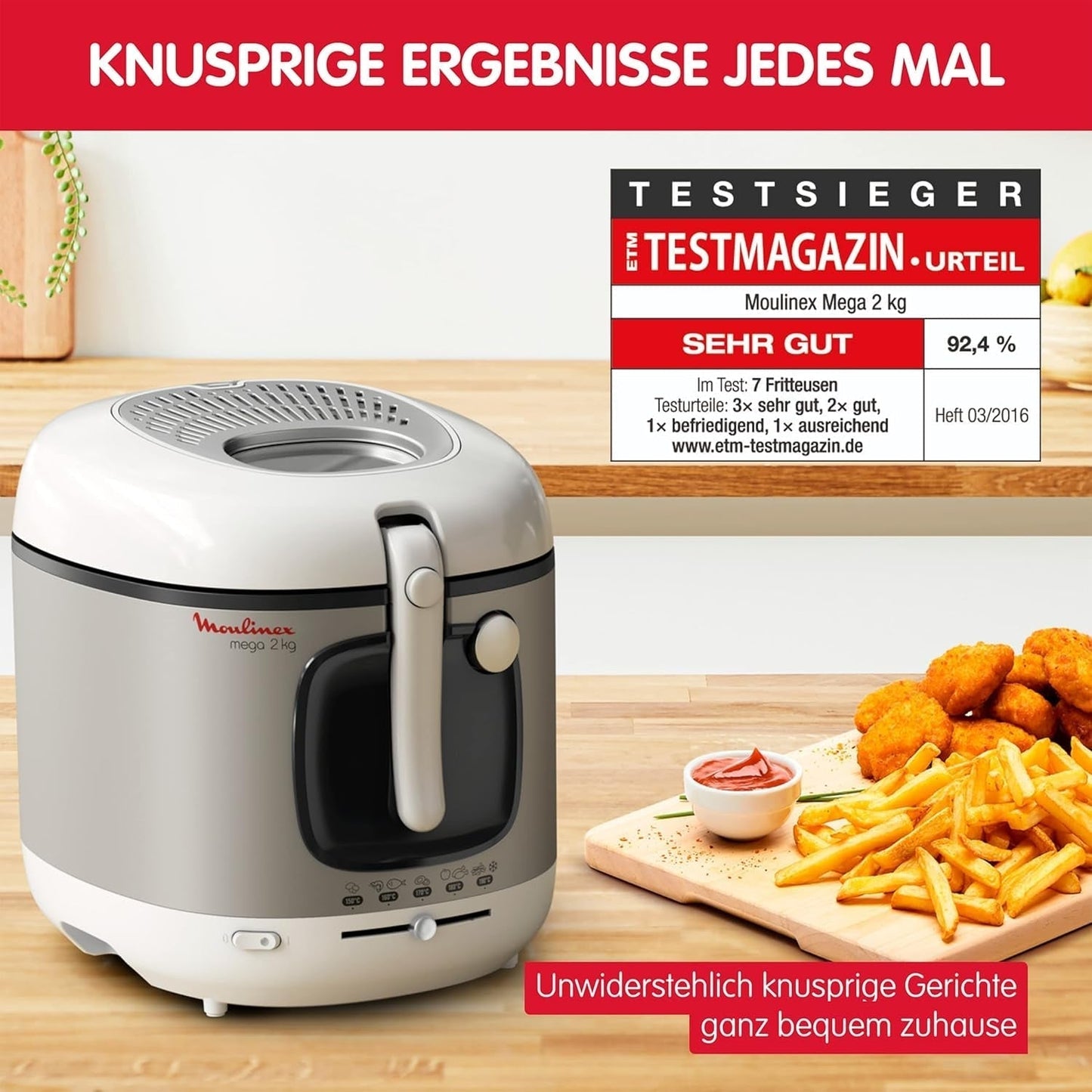 Friteuse AM4800 Mega 2Kg, oliefriteuse, geurfilter, 1800 W Huishoudelijke apparaten Naty Shop