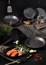 RÖSLE Serie 1888 Smeedijzeren koekenpan, hoge kwaliteit, hoge rand voor knapperige frietjes en snel gebraden vlees, geschikt voor grillen en inductie Potten en pannen Naty Shop