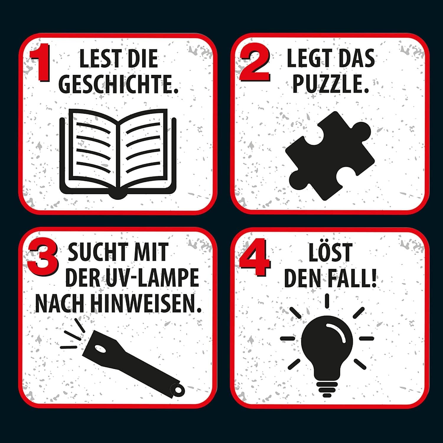 De drie??? - Misdaadpuzzel - De villa van de puzzels van KOSMOS 697976, 300 stukjes, Glow in the dark, Met UV-lamp, Lezen, Puzzel, Puzzels oplossen, Detectivepuzzel Vanaf 10 jaar Puzzel Naty Shop