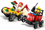 LEGO City pizzabezorgbus vs. Pizza Truck - Zeepkist speelgoed voor meisjes en jongens vanaf 5 jaar - Bouwset met minifiguren van 2 chauffeurs - Verjaardags- en feestdagencadeau 60458 Bouwsets Besuche den LEGO-Store