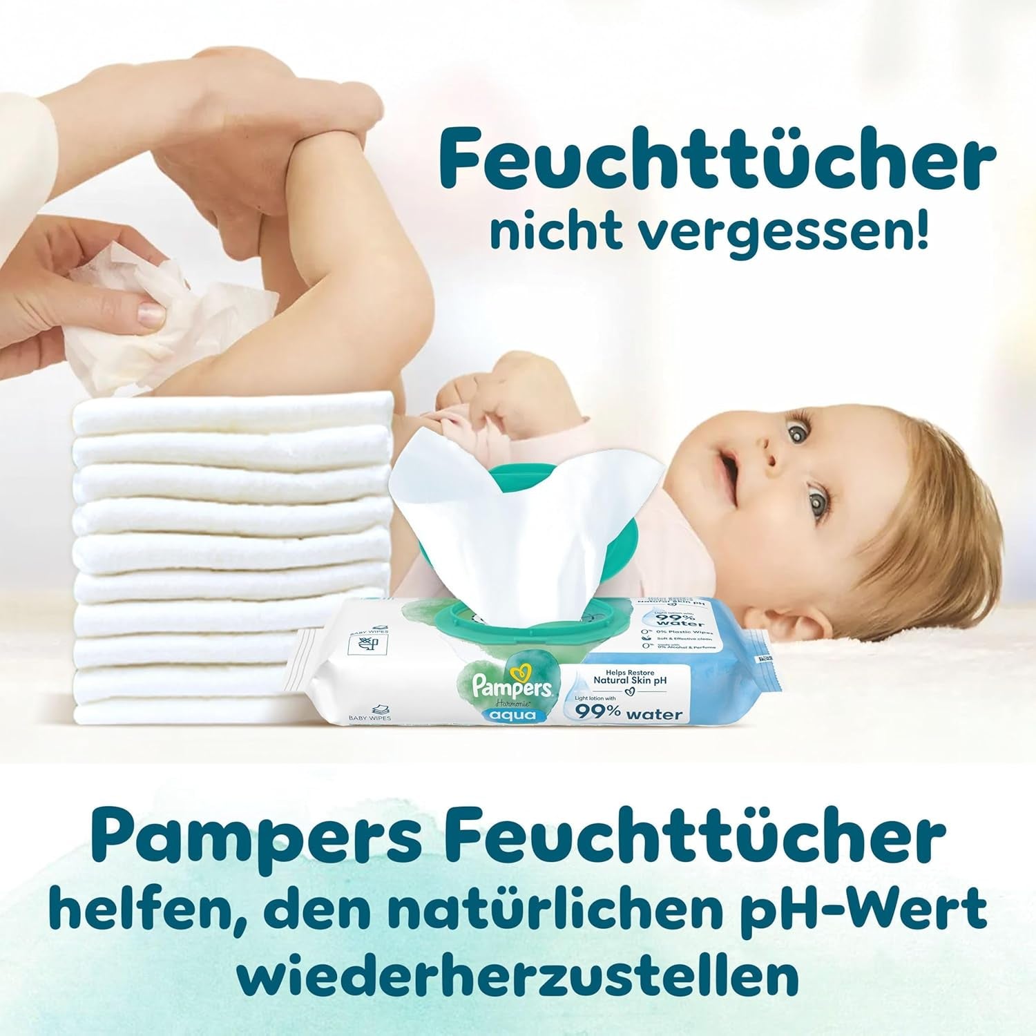 Pampers Harmony luiers maat 1, 180 luiers, 2kg-5kg, zachte huidbescherming met 100% Pampers bescherming