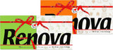 Renova Red Label papieren servetten, 140 servetten, half wit, gedecoreerd, halve kleur, standaardformaat