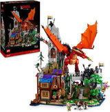 LEGO Ideas Dungeons & Dragons: De saga van de rode draak, bouwset voor volwassenen, Dungeons and Dragons cadeau-ideeën voor fans, fantasiebouwset, creatieve activiteit 21348 Bouwsets Besuche in LEGO-Store Standaard titel