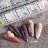 JMEOWIO Nagelglitter 12 roosters Aurora Nail Art decoratieaccessoires nageldesign