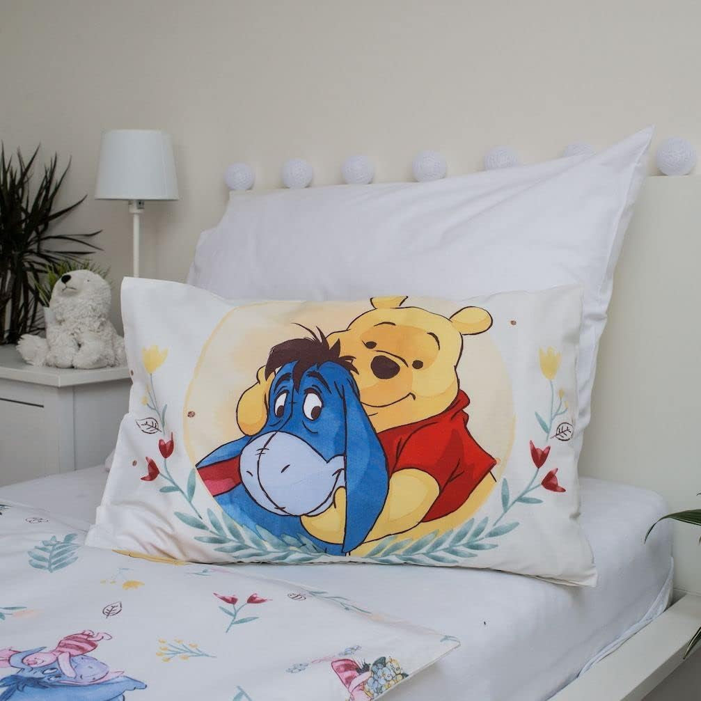 Beddengoed voor kinderen, de beer Winnie en zijn vrienden, 100% katoen Beddengoed - kinderen Naty Shop