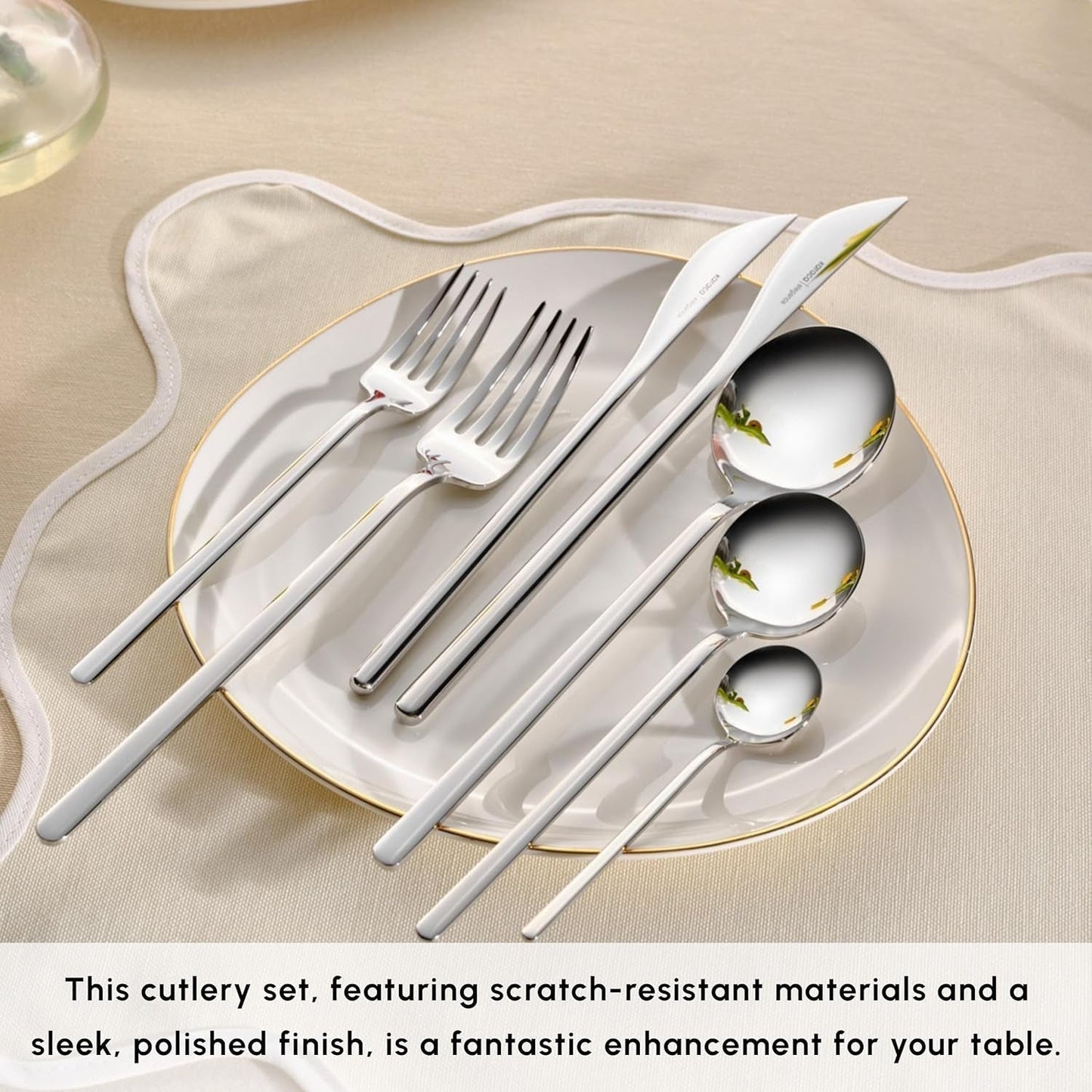Karaca Focus Elegance, 84-delige bestekset, 12 personen Kitchen Naty Shop