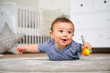 Simba 104010060 - Rammelaar ABC licht op, licht op bij schudden, 14cm, speelgoed voor baby's, rammelaar voor baby's, eerste uitrusting, vanaf 3 maanden, geel Jucarii Bebe Naty Shop